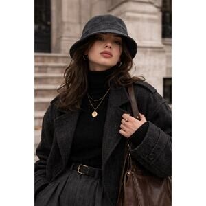 Banana Republic Made in Italy Wool Blend Bucket Hat M/L Minimalist Twee Chic